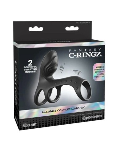 FANTASY C-RINGZ - ANNEAU PÉNIS VIBRANT ULTIMATE COUPLES CAGE PRO 19,5 CM