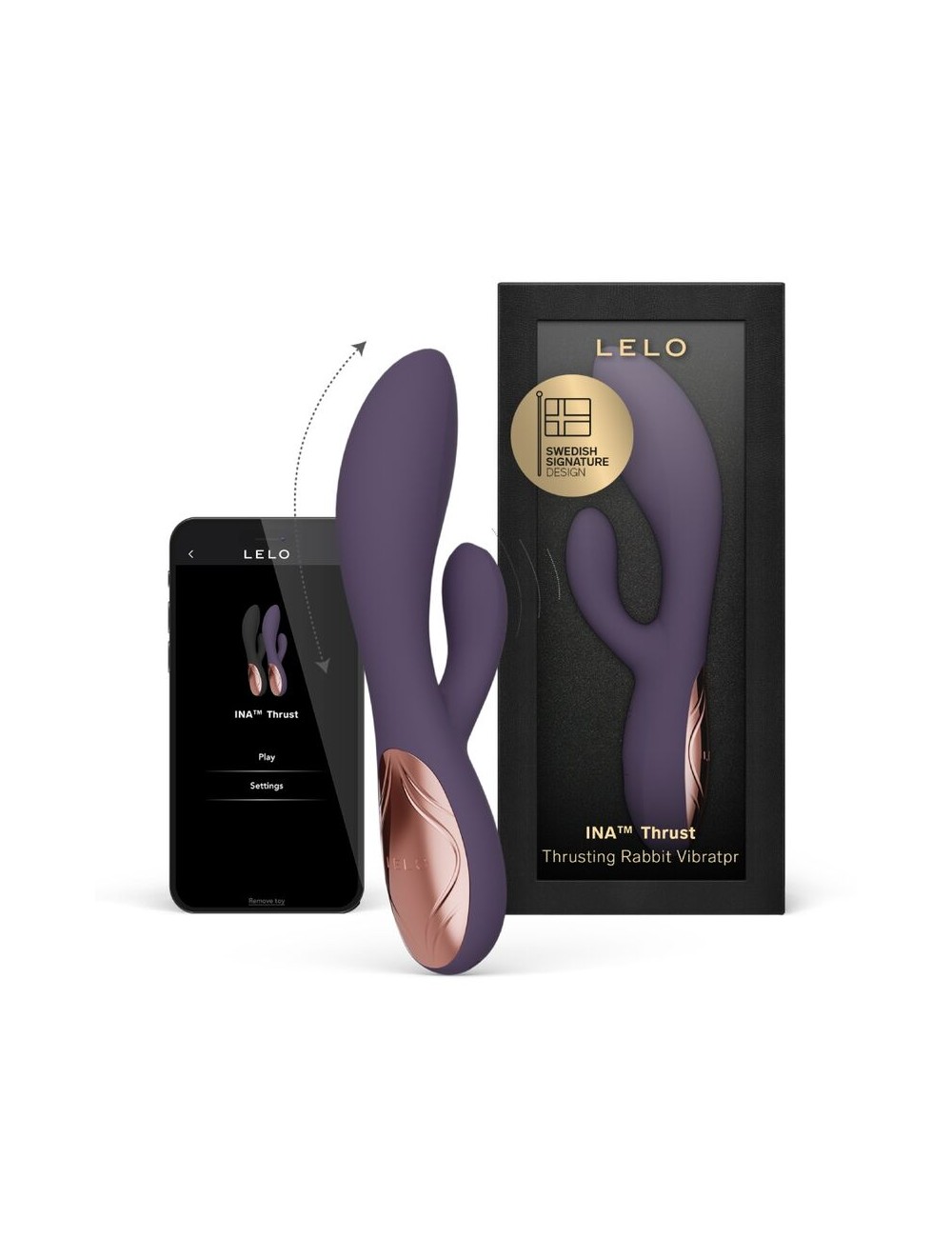 LELO - INA THRUST RABBIT VIBRATEUR À POUSSÉE VIOLET
