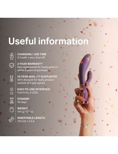 LELO - INA THRUST RABBIT VIBRATEUR À POUSSÉE VIOLET