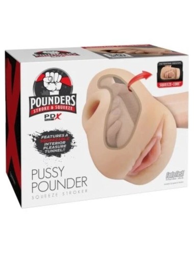 PDX PLUS - VISAGE RÉALISTE VAGIN PUSSY POUNDER SQUEEZE STROKER 18 CM