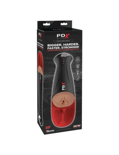 PDX ELITE - FAP-O-MATIC PRO XL, masturbateur vibrant automatique, marron, 34,9 cm