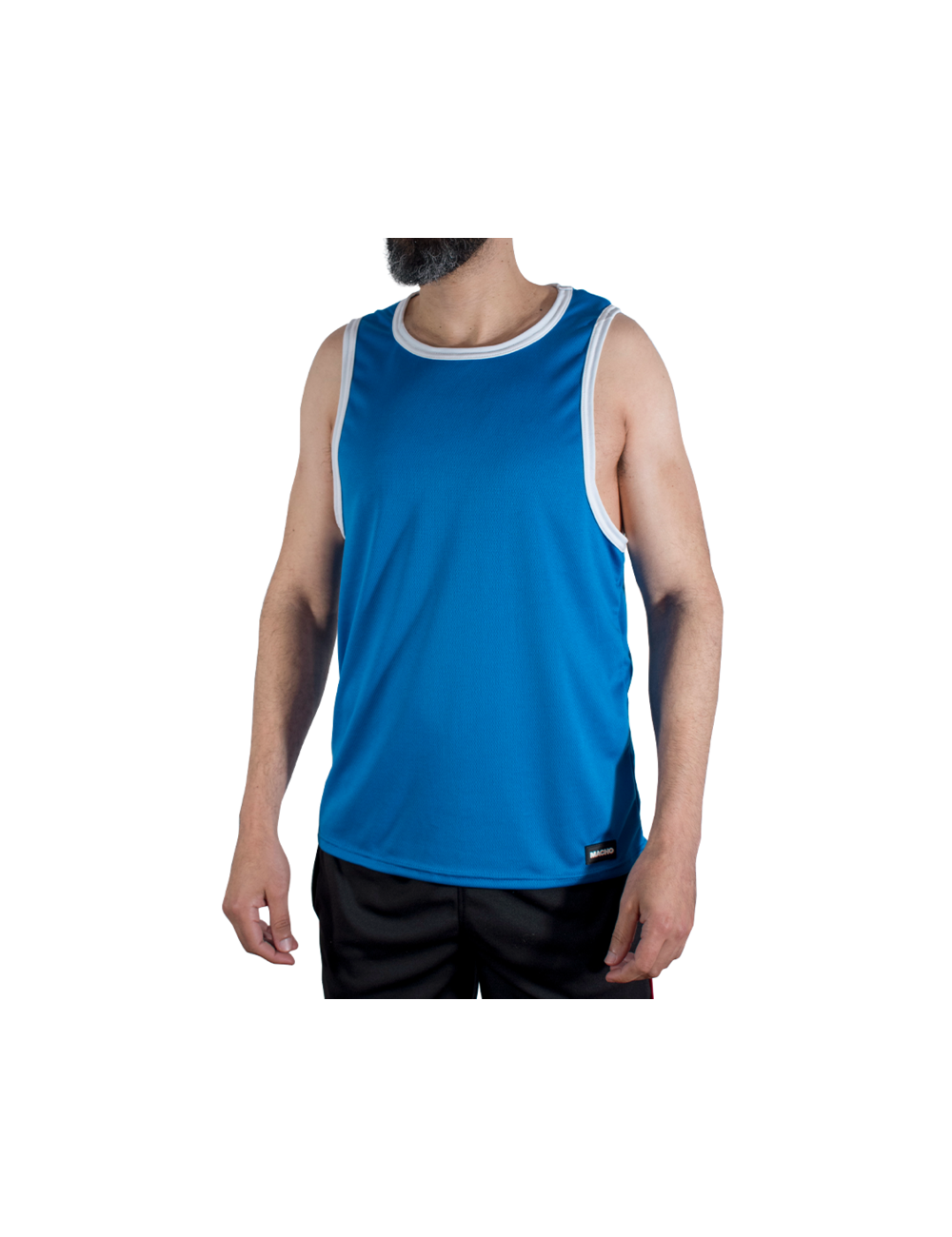 MACHO - CMV002 T-SHIRT DE SPORT BLEU S/M