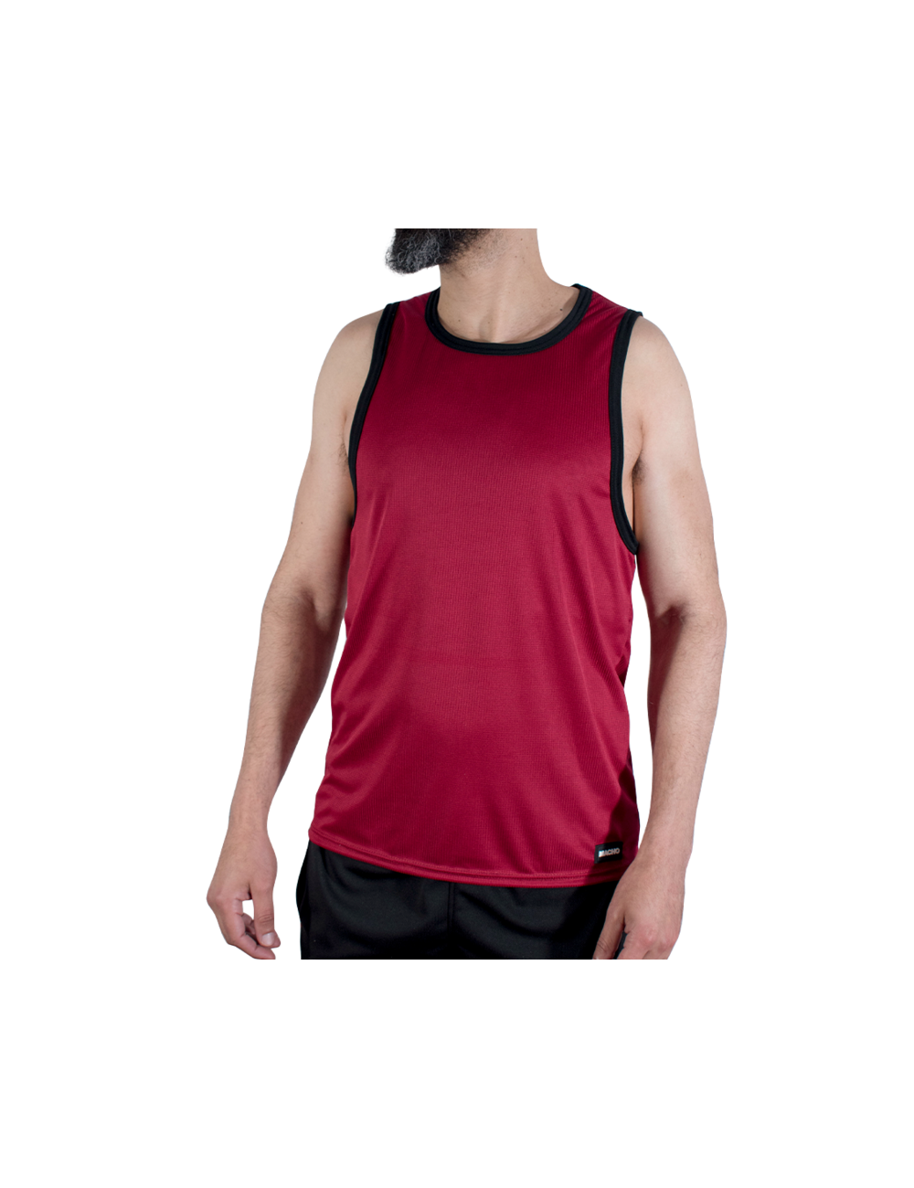 MACHO - CMV003 T-SHIRT DE SPORT MARRON L/XL