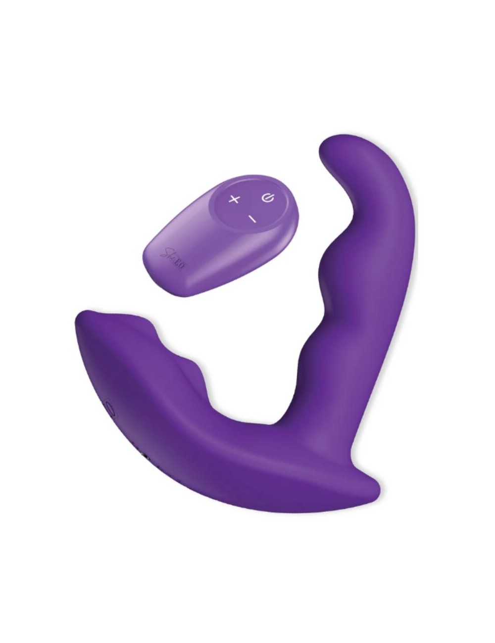 SHE.E.O - STIMULATEUR ANAL VIBRANT ROTATIF AVEC TÉLÉCOMMANDE VIOLET