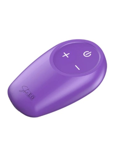 SHE.E.O - STIMULATEUR ANAL VIBRANT ROTATIF AVEC TÉLÉCOMMANDE VIOLET
