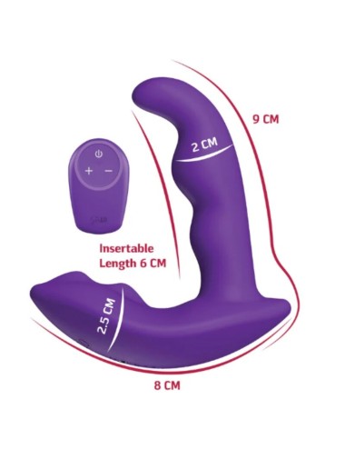 SHE.E.O - STIMULATEUR ANAL VIBRANT ROTATIF AVEC TÉLÉCOMMANDE VIOLET