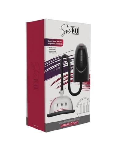 SHE.E.O - POMPE À VIDE AUTOMATIQUE POUR VAGIN ET CLITORIS NOIR