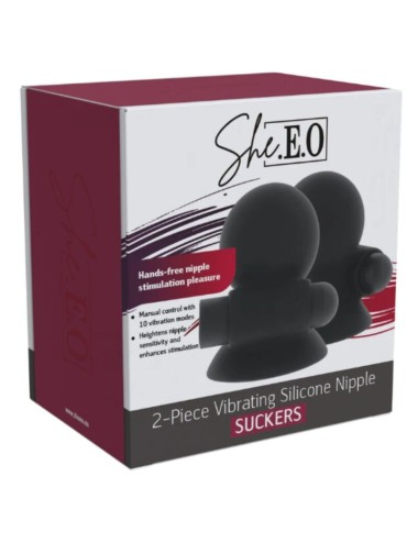 SHE.E.O - GEL DE SUCCION VIBRANT RECHARGEABLE POUR LES TÉTONS