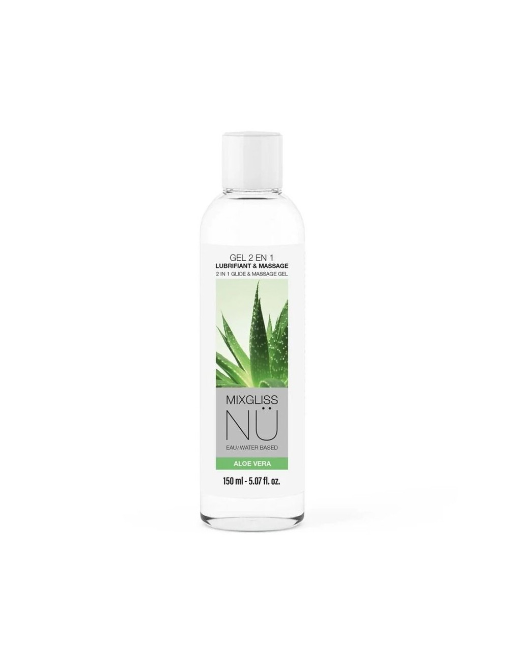 MIXGLISS - GEL LUBRIFIANT ET DE MASSAGE 2 EN 1 À BASE D'EAU NURU À L'ALOE VERA 150 ML