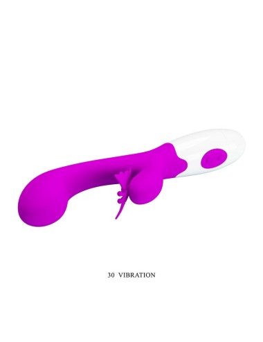 PRETTY LOVE - VIBRATEUR LAPIN VIOLET 30 FONCTIONS BAISER PAPILLON