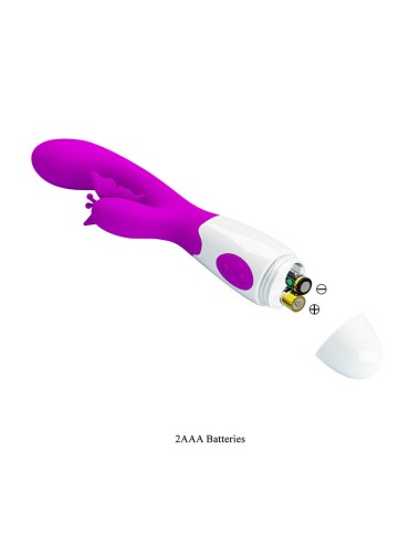 PRETTY LOVE - VIBRATEUR LAPIN VIOLET 30 FONCTIONS BAISER PAPILLON
