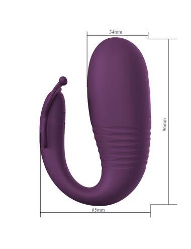PRETTY LOVE - VIBRATEUR ŒUF À PROFONDEUR KLAY CONTRÔLÉ PAR APPLICATION VIOLET