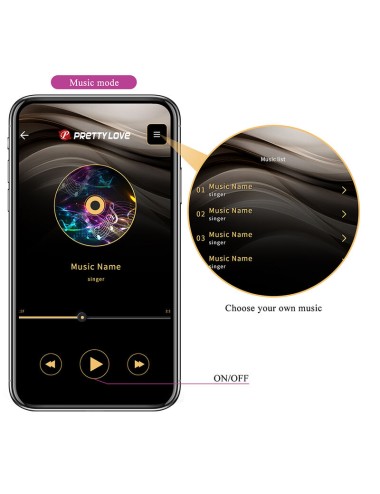 PRETTY LOVE - VIBRATEUR ŒUF À PROFONDEUR KLAY CONTRÔLÉ PAR APPLICATION VIOLET