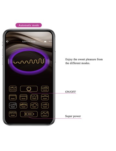 PRETTY LOVE - VIBRATEUR ŒUF À PROFONDEUR KLAY CONTRÔLÉ PAR APPLICATION VIOLET