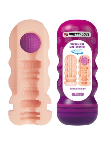PRETTY LOVE - MASTURBATEUR LISSANT VAGINAL AVEC VENTOUSE ET TEXTURES INTERNES