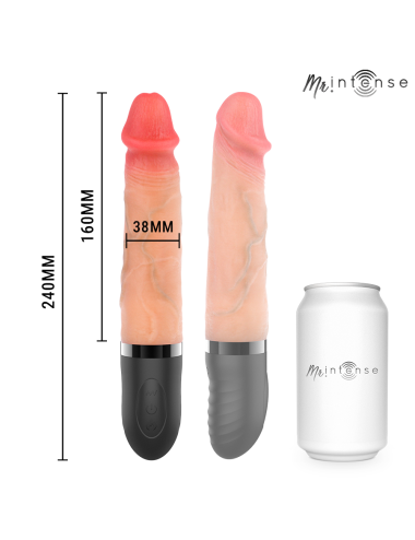 MR INTENSE - JEAN VIBRATEUR HAUT ET BAS AVEC EFFET CHAUFFANT 24 CM -Ø- 3,8 CM