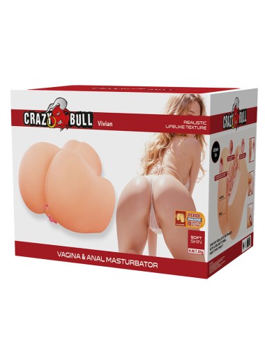 CRAZY BULL - VIVIAN DOUBLE MASTURBATEUR VIBRANT VAGINAL ET ANAL FLESH