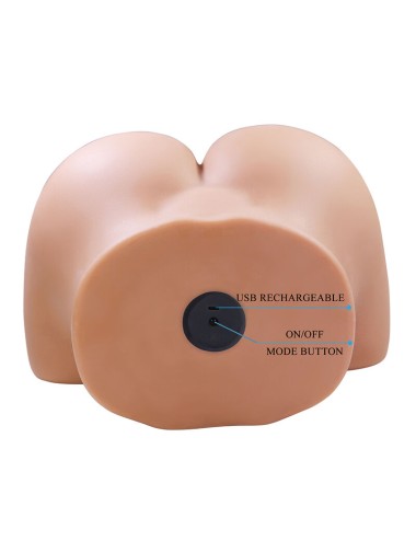 CRAZY BULL - JULIA XXL MASTURBATEUR VIBRANT DOUBLE VAGINAL ET ANAL FLESH