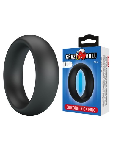 CRAZY BULL - ELIO ANNEAU PÉNAL EN SILICONE NOIR