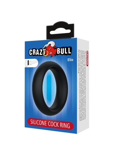 CRAZY BULL - ELIO ANNEAU PÉNAL EN SILICONE NOIR
