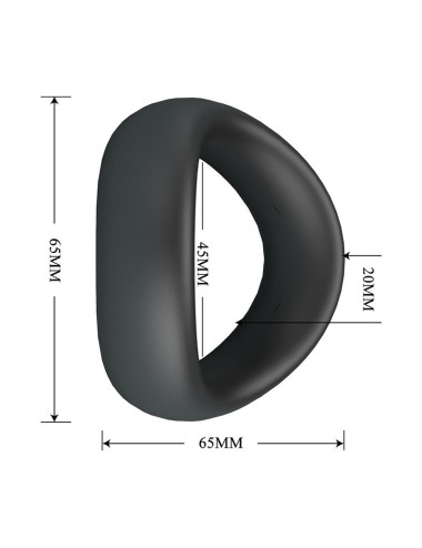CRAZY BULL - VALEN ANNEAU PÉNAL ERGONOMIQUE EN SILICONE NOIR