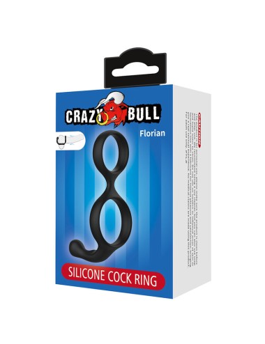 CRAZY BULL - FLORIAN DOUBLE ANNEAU DE PÉNIS ET DE TESTICULES NOIR