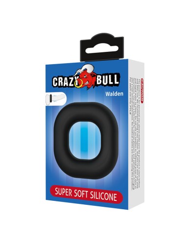 CRAZY BULL - WALDEN ANNEAU PÉNAL EN SILICONE SUPER DOUX NOIR