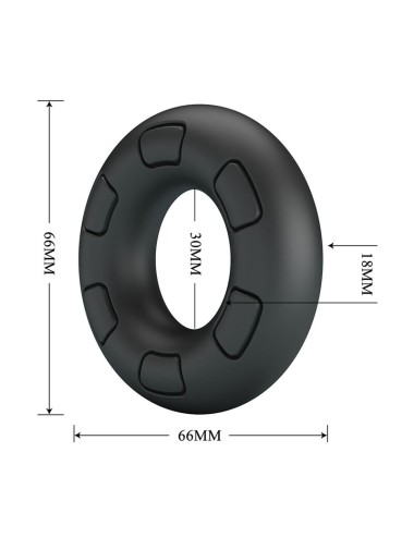 CRAZY BULL - ANNEAU PÉNAL EN SILICONE SUPER DOUX BERTRAM NOIR