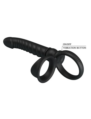 PRETTY LOVE - VIBRATEUR ANAL MERRITT AVEC ANNEAU ET VIBRATION NOIR