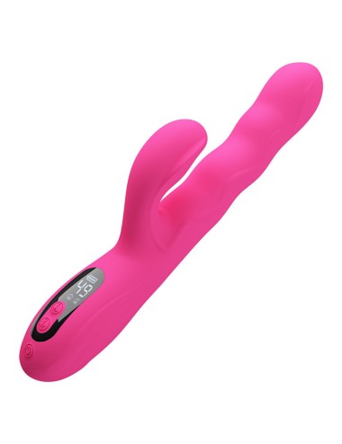 PRETTY LOVE - VIBRATEUR LAPIN MULTIFONCTION WINTERS AVEC AFFICHAGE LED ROSE