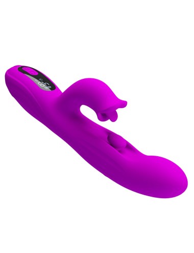 PRETTY LOVE - VIBRATEUR OSCILLANT LAPIN YALANDA AVEC AFFICHAGE LED VIOLET