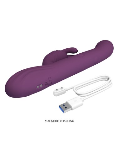 PRETTY LOVE - DEE VIBRATEUR LAPIN MULTIFONCTION OSCILLANT ET À PERCUSSION VIOLET