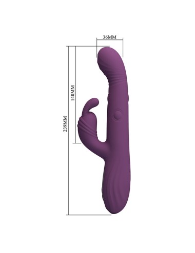 PRETTY LOVE - DEE VIBRATEUR LAPIN MULTIFONCTION OSCILLANT ET À PERCUSSION VIOLET