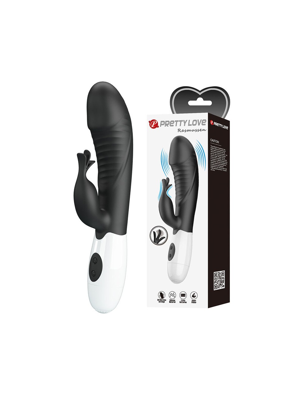 PRETTY LOVE - RASMUSSEN VIBRATEUR LAPIN 30 FONCTIONS NOIR
