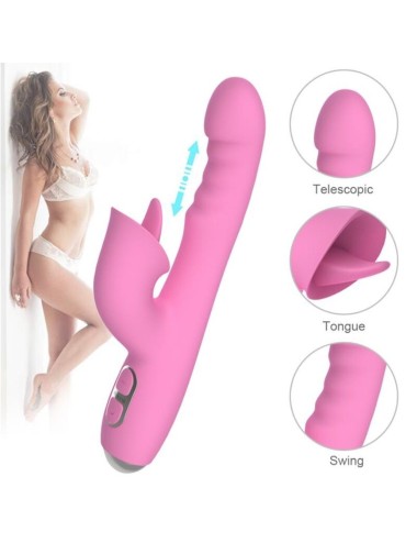 NALONE - T-MAY VIBRATEUR LAPIN MAGIC STICK ROSE