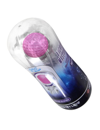 PRETTY LOVE  - COUPE DE MASTURBATION TEXTURÉE À 360° TRANSPARENTE