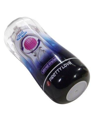 PRETTY LOVE  - COUPE DE MASTURBATION TEXTURÉE À 360° TRANSPARENTE