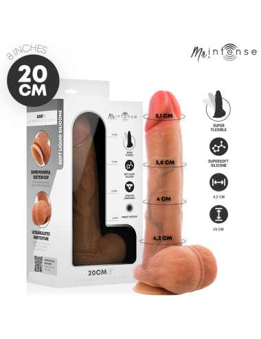 MR INTENSE - GARY M PÉNIS EN SILICONE ULTRA-RÉALISTE AVEC TESTICULES 20 CM -Ø- 4