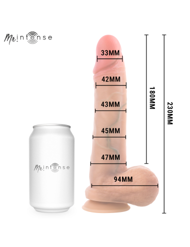 MR INTENSE - GARY L PÉNIS EN SILICONE ULTRA-RÉALISTE AVEC TESTICULES 23 CM - Ø 4,7 CM