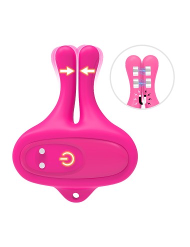 ARMONY - PINCES À TÉTONS MAGNÉTIQUES VIBRATOIRES EN FORME DE LAPIN ROSE