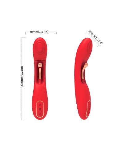 ARMONY - VIBRATEUR À LANGUE OSCILLANTE ROUGE