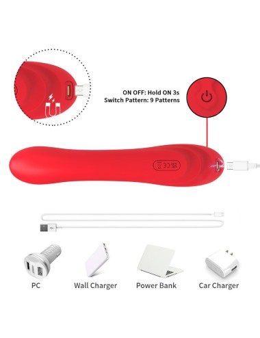 ARMONY - VIBRATEUR À LANGUE OSCILLANTE ROUGE