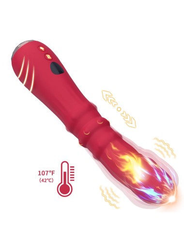 ARMONY - DILDO VIBRATEUR POINT A THERMO-RÉGLABLE ROUGE