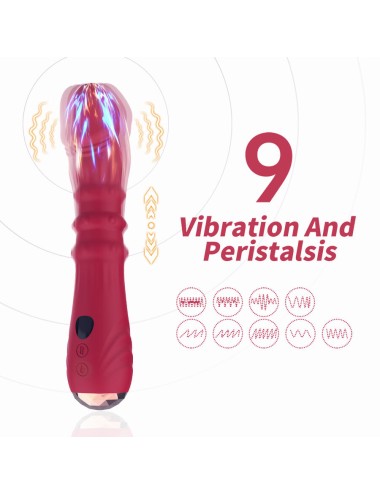ARMONY - DILDO VIBRATEUR POINT A THERMO-RÉGLABLE ROUGE