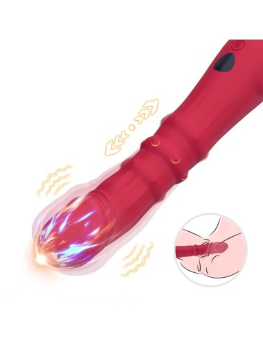 ARMONY - DILDO VIBRATEUR POINT A THERMO-RÉGLABLE ROUGE