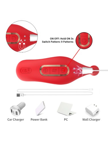 ARMONY - VIBRATEUR ANAL CULOTTE STIMULATEUR POINT C ET G TÉLÉCOMMANDE ROUGE