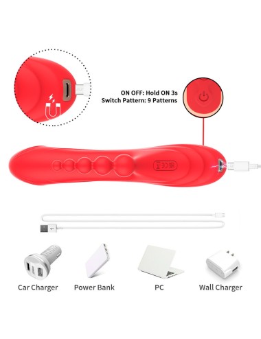 ARMONY - STIMULATEUR DE POINT G ET DE CLITORIS VIBRATEUR ROUGE