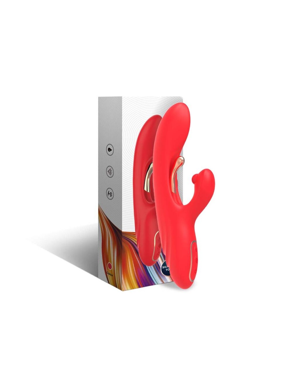 ARMONY - VIBRATEUR STIMULATEUR POINT G ET CLITORIS AVEC LANGUE OSCILLANTE ROUGE