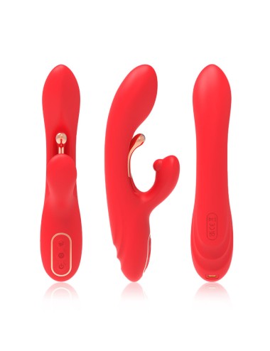 ARMONY - VIBRATEUR STIMULATEUR POINT G ET CLITORIS AVEC LANGUE OSCILLANTE ROUGE