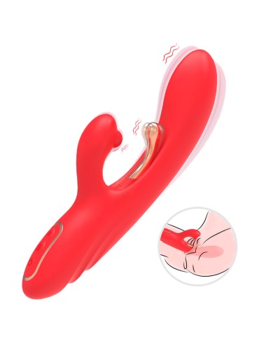 ARMONY - VIBRATEUR STIMULATEUR POINT G ET CLITORIS AVEC LANGUE OSCILLANTE ROUGE
